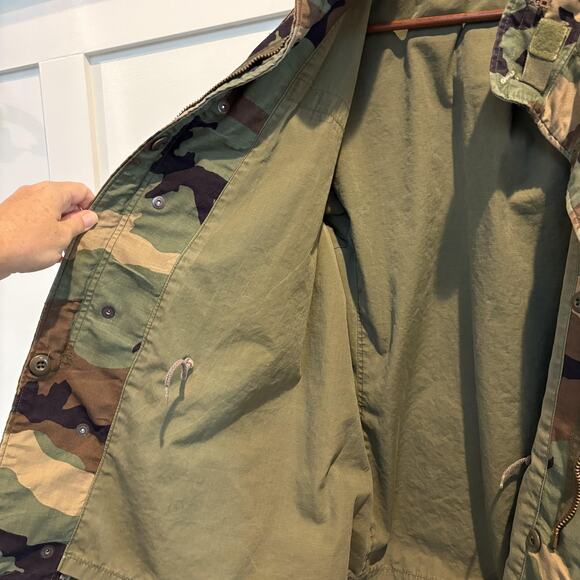 Vintage 1983 U.S. Army M-65 Field Jacket Large Woodland Camo Alpha Industries - Picture 5 of 16